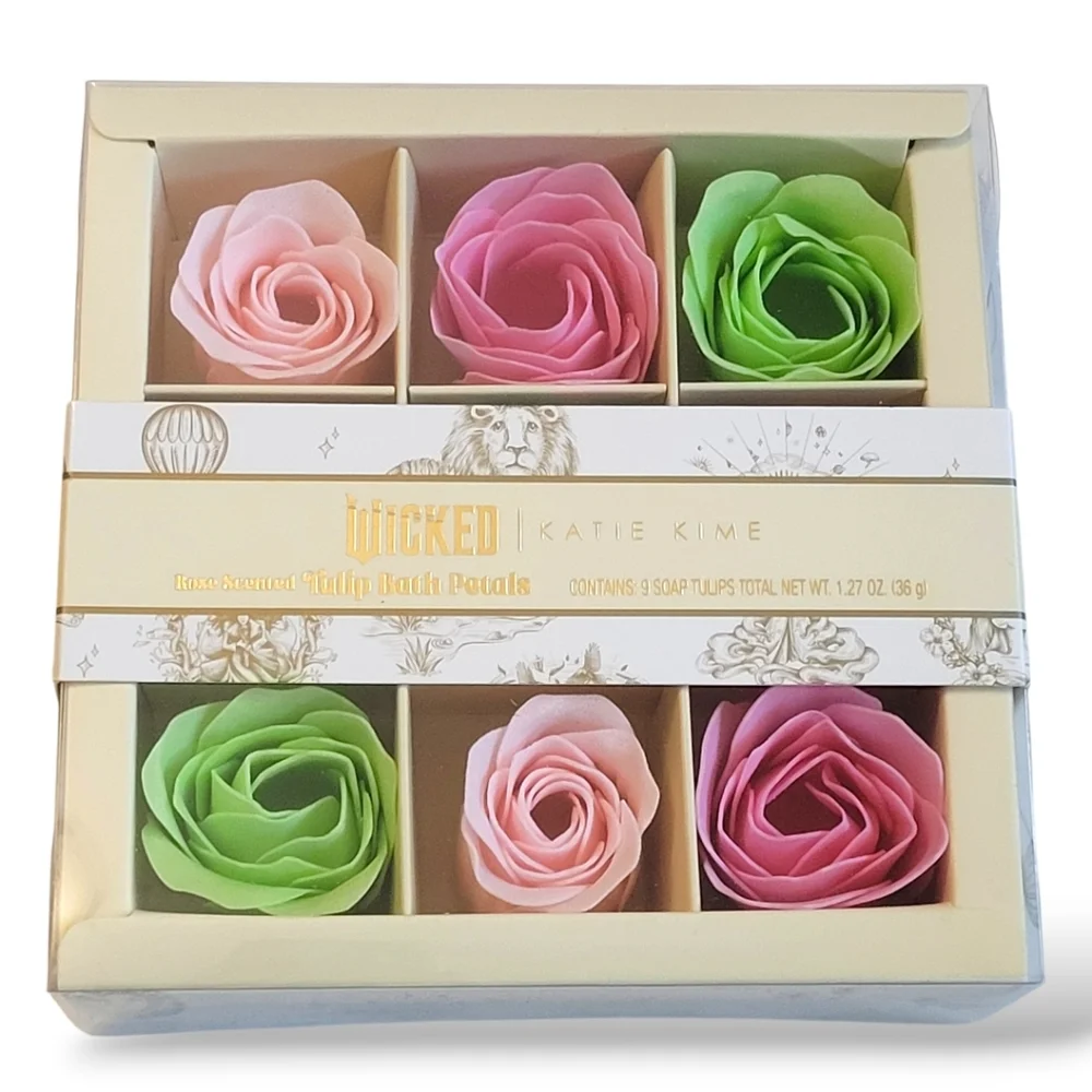 Wicked x Katie Kime Tulip Bath Petals Set Rose Scented Limited Edition Gift NWT
